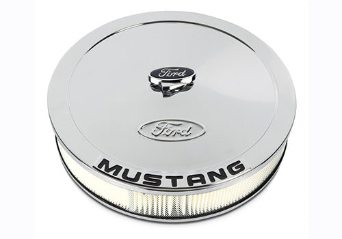Ford Performance - Air Cleaner Kit: Chrome, Ford Mustang Emblem - 302-361