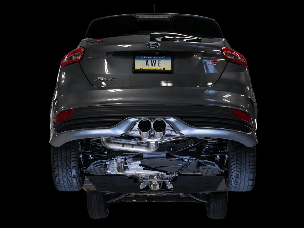 AWE Tuning Ford Focus ST Track Edition Cat-back Exhaust - Diamond BlackTips - 3020-33036