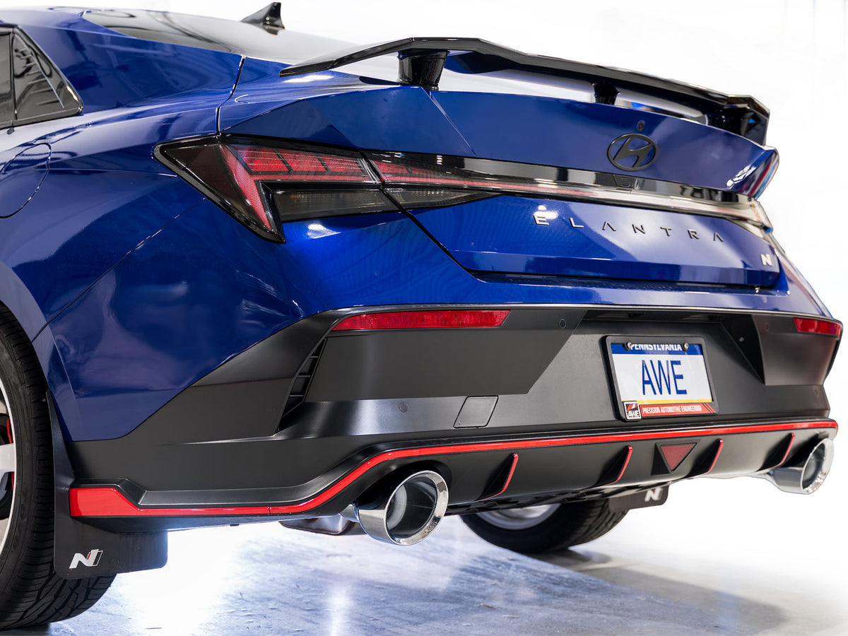 AWE 22-26 Hyundai Elantra N Track Edition Cat-Back Exhaust - Chrome Silver Tips - 3020-32237