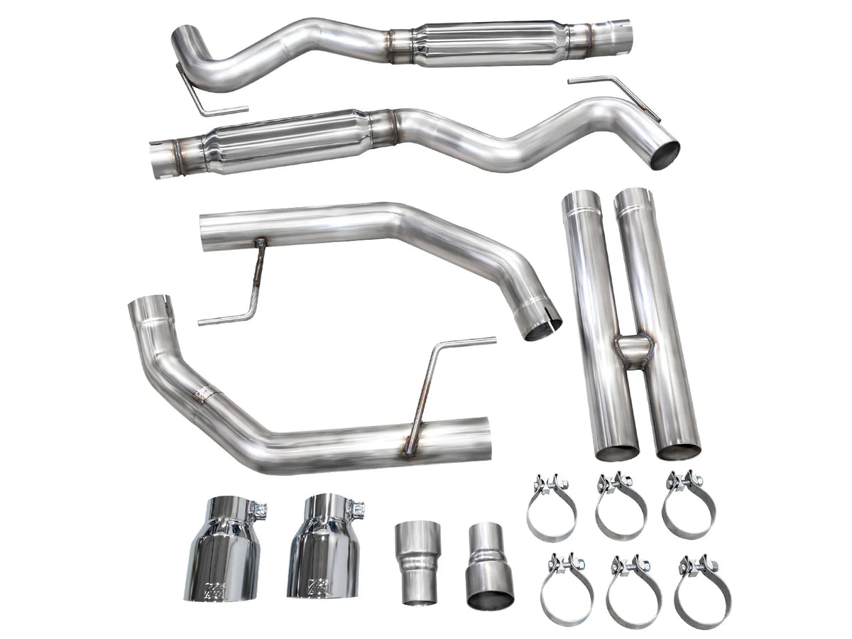AWE 2024 Ford Mustang GT Fastback S650 RWD Track Edition Catback Exhaust w/ Dual Chrome Silver Tips - 3020-32650