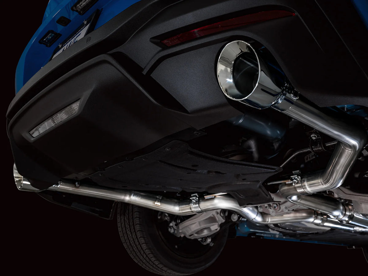 AWE 2024 Ford Mustang GT Fastback S650 RWD Track Edition Catback Exhaust w/ Dual Chrome Silver Tips - 3020-32650