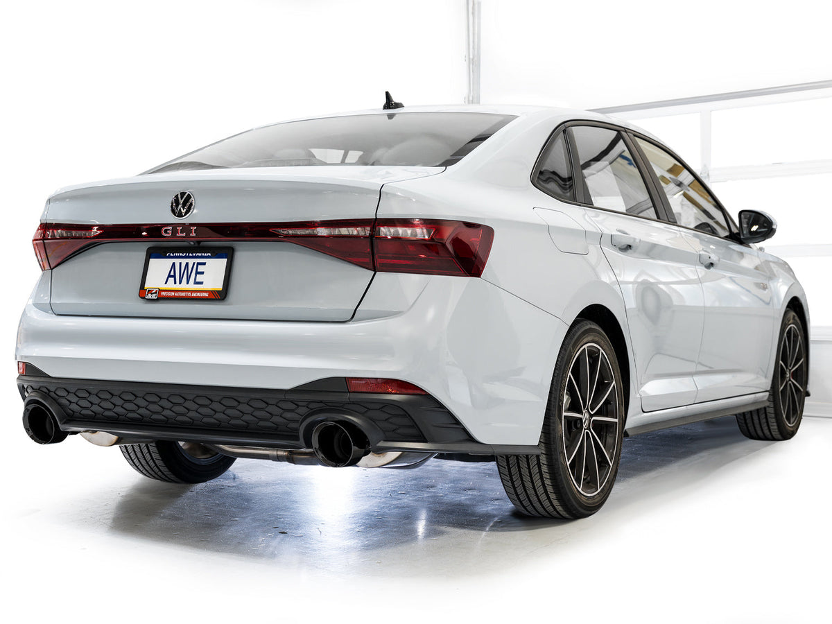 AWE 22-25 Volkswagen Jetta GLI Track Edition Exhaust - Diamond Black Tips - 3020-33275