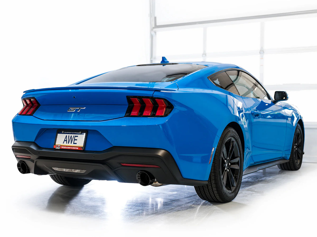 AWE 2024 Ford Mustang GT Fastback S650 RWD Track Edition Catback Exhaust w/ Dual Diamond Black Tips - 3020-33650
