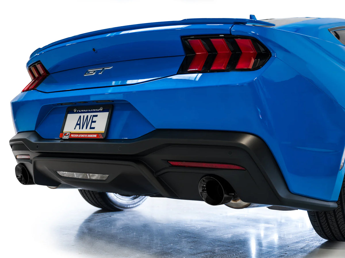 AWE 2024 Ford Mustang GT Fastback S650 RWD Track Edition Catback Exhaust w/ Dual Diamond Black Tips - 3020-33650