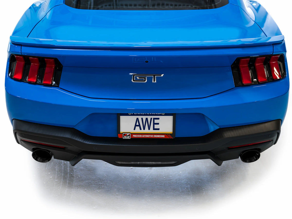 AWE 2024 Ford Mustang GT Fastback S650 RWD Track Edition Catback Exhaust w/ Dual Diamond Black Tips - 3020-33650