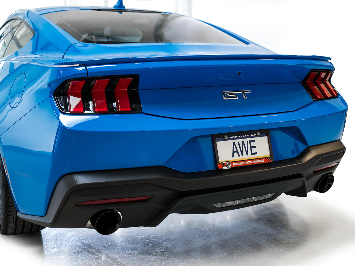 AWE 2024 Ford Mustang GT Fastback S650 RWD Track Edition Catback Exhaust w/ Dual Diamond Black Tips - 3020-33650