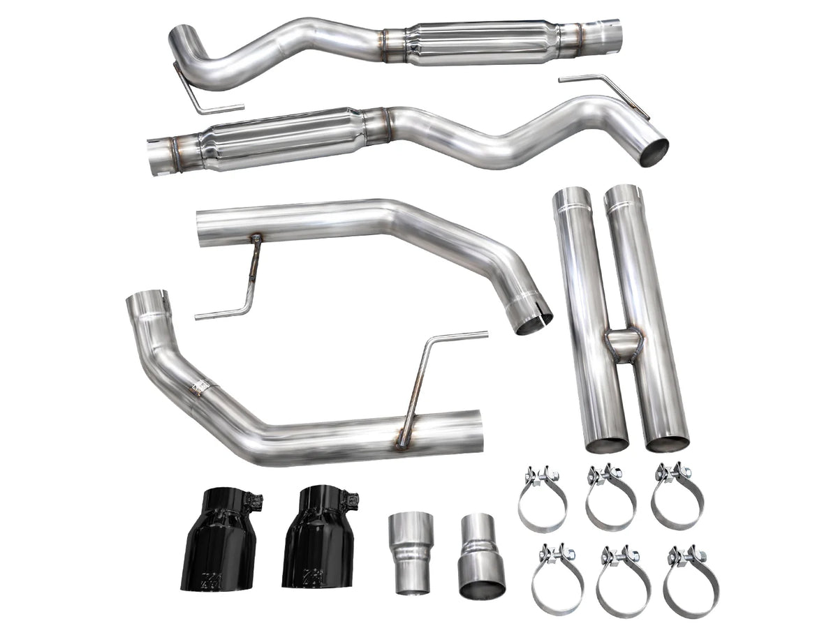 AWE 2024 Ford Mustang GT Fastback S650 RWD Track Edition Catback Exhaust w/ Dual Diamond Black Tips - 3020-33650