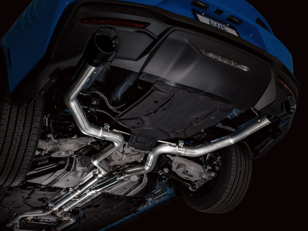 AWE 2024 Ford Mustang GT Fastback S650 RWD Track Edition Catback Exhaust w/ Dual Diamond Black Tips - 3020-33650