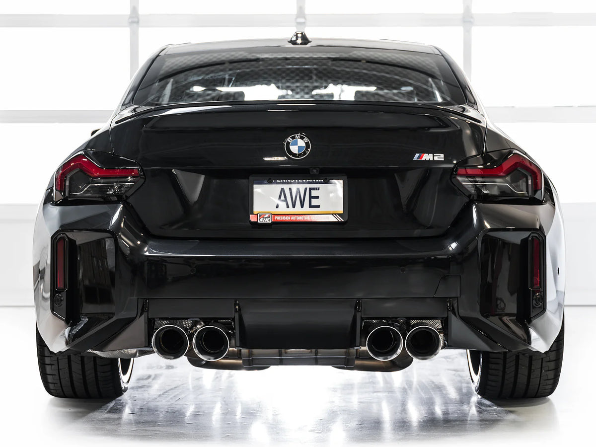 AWE Tuning 23-24 BMW G87 M2 Track Edition Exhaust - Diamond Black Tips - 3020-43487