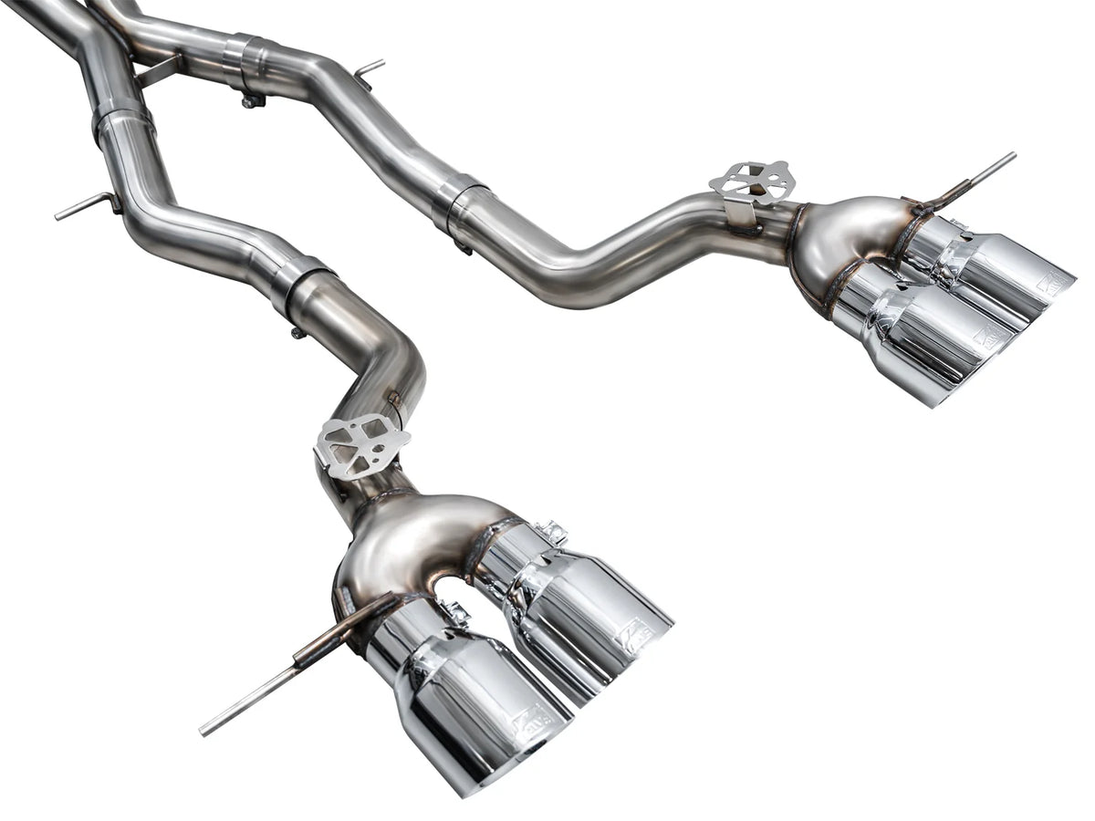 AWE Tuning 23-24 BMW G87 M2 Track Edition Exhaust - Chrome Silver Tips - 3020-42487
