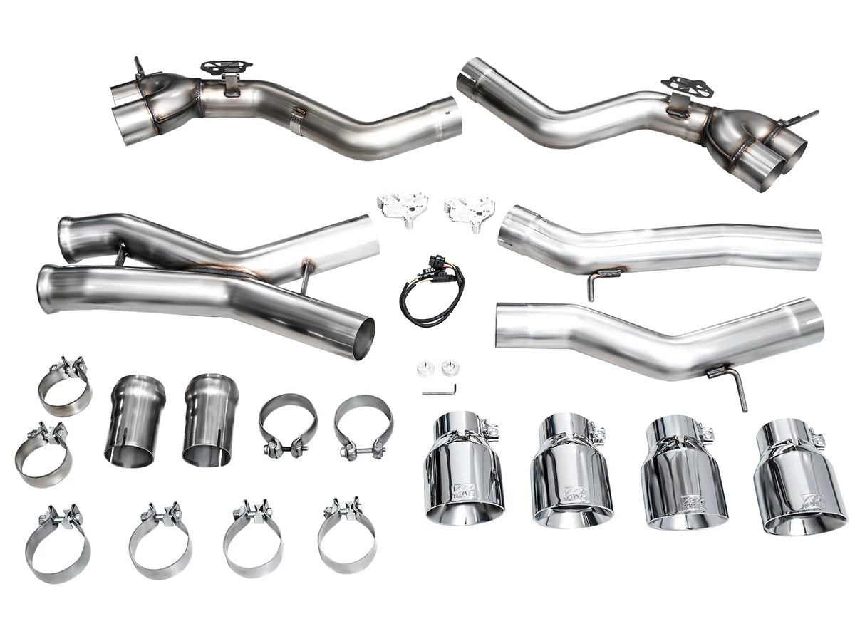 AWE Tuning 23-24 BMW G87 M2 Track Edition Exhaust - Chrome Silver Tips - 3020-42487