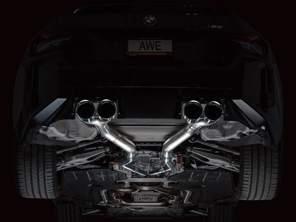 AWE Tuning 23-24 BMW G87 M2 Track Edition Exhaust - Diamond Black Tips - 3020-43487