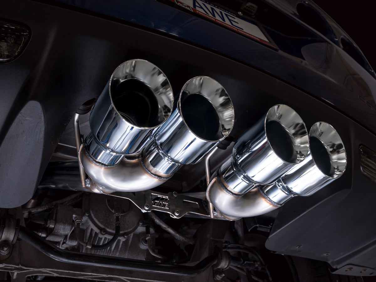 AWE Tuning C6 Chevrolet Corvette Z06/ZR1 Track Edition Axle-back Exhaust w/ Chrome Silver Tips - 3020-42606 for 2006-2013 Che