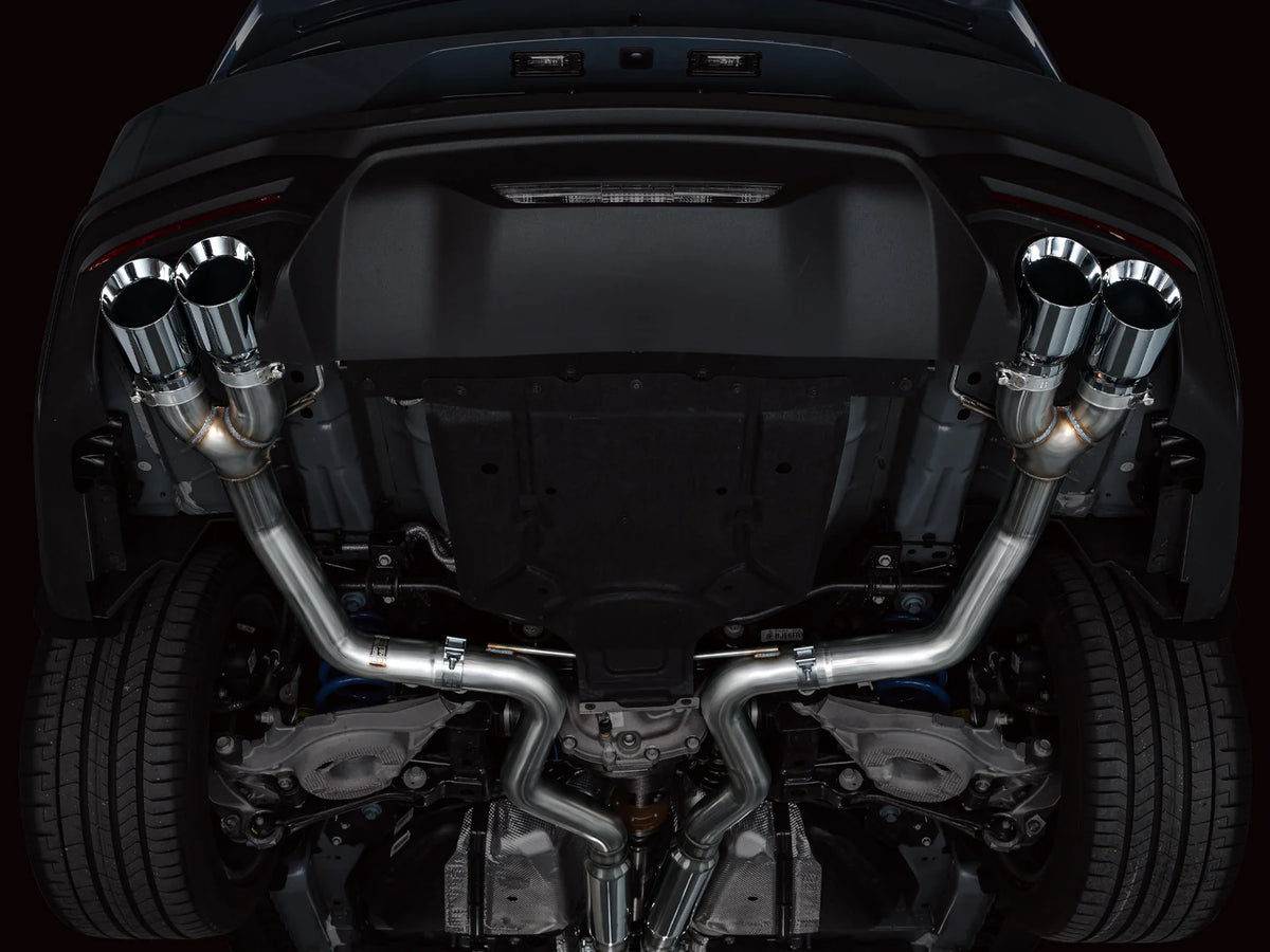 AWE 2024 Ford Mustang GT Fastback S650 RWD Track Edition Catback Exhaust w/ Quad Chrome Silver Tips - 3020-42650