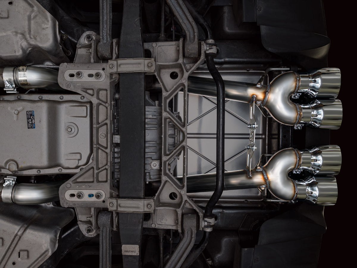 AWE Tuning 05-07 C6 Chevrolet Corvette 6.0L Track Edition Axleback Exhaust w/ Diamond Black Tips - 3020-43660