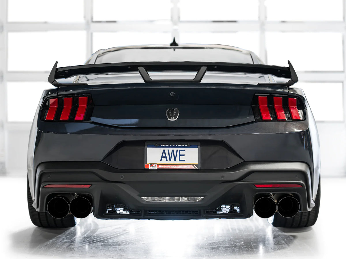 AWE 2024 Ford Mustang Dark Horse S650 RWD SwitchPath Catback Exhaust w/ Quad Diamond Black Tips - 3025-43375