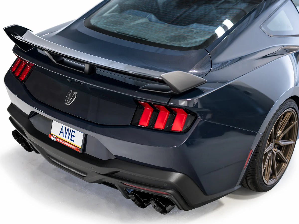 AWE 2024 Ford Mustang Dark Horse S650 RWD Track Edition Catback Exhaust w/ Quad Diamond Black Tips - 3020-43375