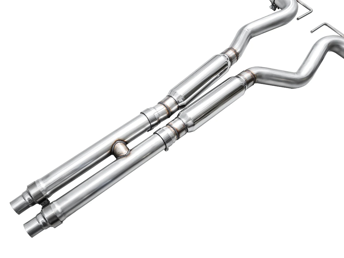 AWE 2024 Ford Mustang Dark Horse S650 RWD Track Edition Catback Exhaust w/ Quad Diamond Black Tips - 3020-43375