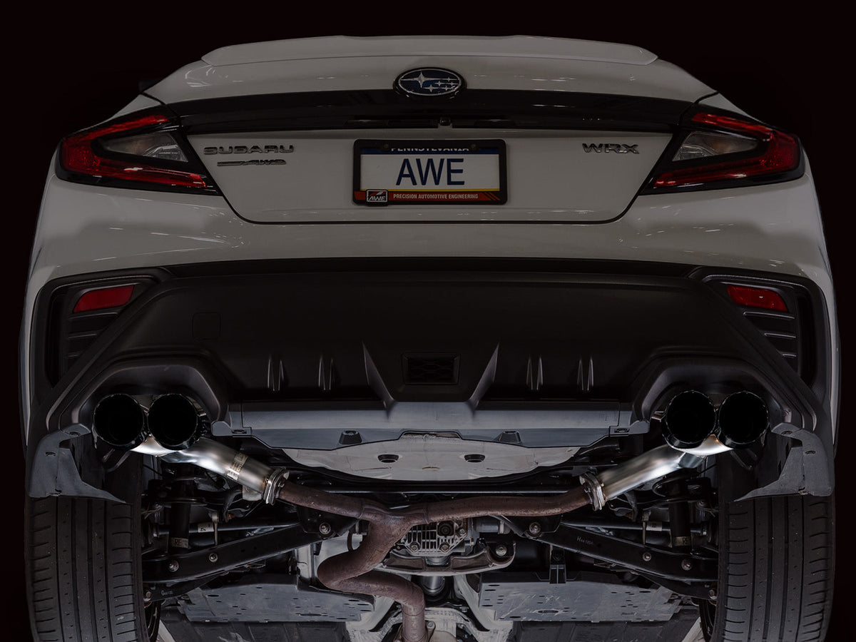 AWE Tuning 22-25 Subaru VB WRX Track Edition Axleback Exhaust - Diamond Black Tips - 3020-43424