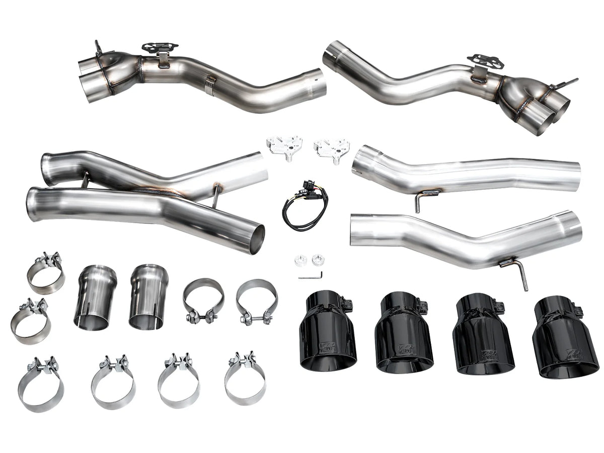 AWE Tuning 23-24 BMW G87 M2 Track Edition Exhaust - Diamond Black Tips - 3020-43487