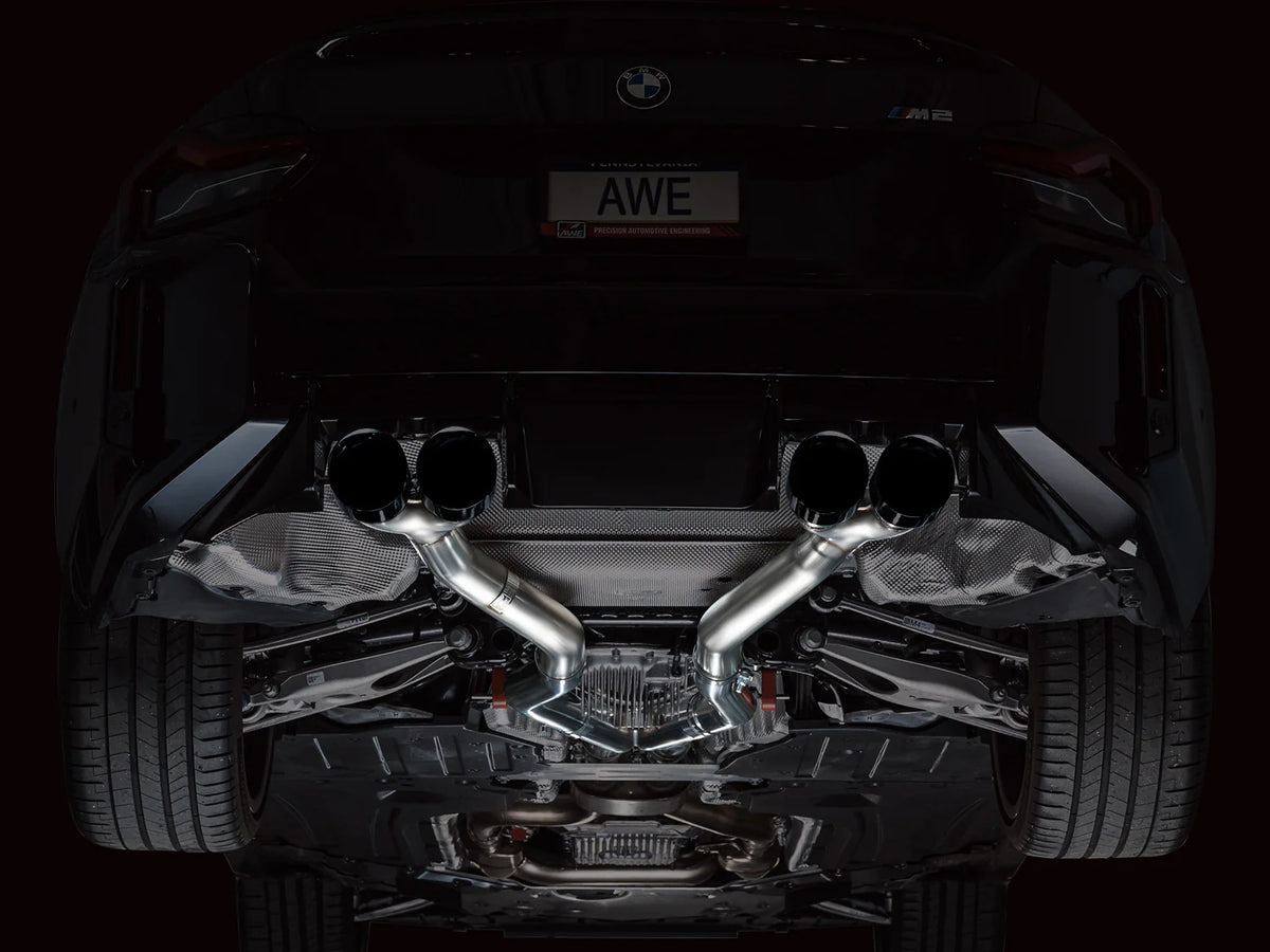 AWE Tuning 23-24 BMW G87 M2 Track Edition Exhaust - Diamond Black Tips - 3020-43487
