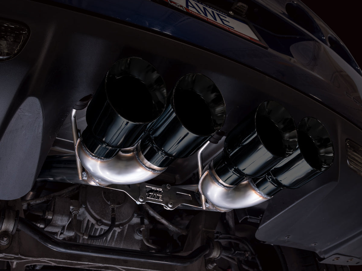 AWE Tuning C6 Chevrolet Corvette Z06/ZR1 Track Edition Axle-back Exhaust w/ Diamond Black Tips - 3020-43606 for 2006-2013 Che
