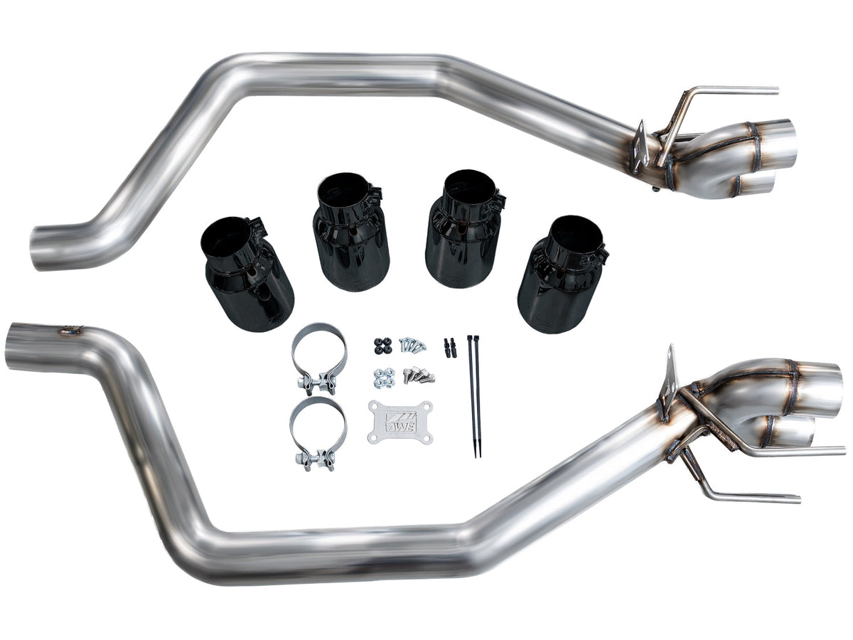 AWE Tuning C6 Chevrolet Corvette Z06/ZR1 Track Edition Axle-back Exhaust w/ Diamond Black Tips - 3020-43606 for 2006-2013 Che