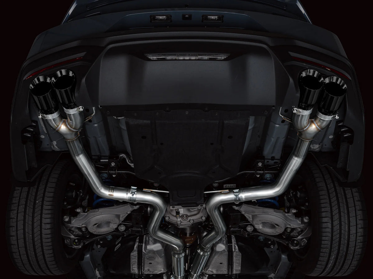 AWE 2024 Ford Mustang GT Fastback S650 RWD Track Edition Catback Exhaust w/ Quad Diamond Black Tips - 3020-43650