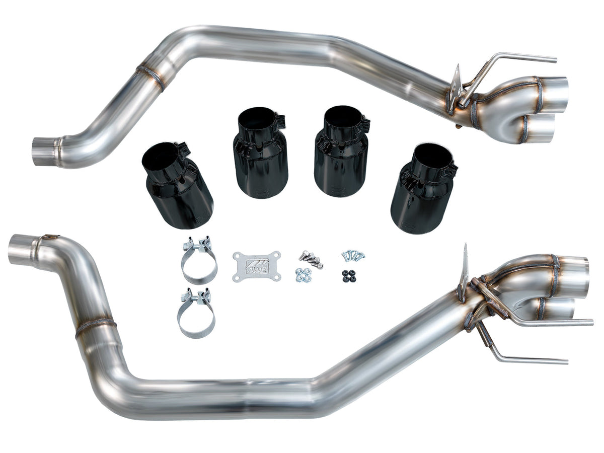 AWE Tuning 09-13 Chevrolet Corvette 6.2L Track Edition Axle-back Exhaust w/ Diamond Black Tips - 3020-43662