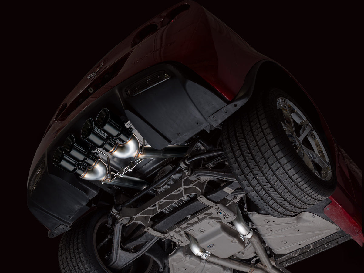 AWE Tuning 09-13 Chevrolet Corvette 6.2L Track Edition Axle-back Exhaust w/ Diamond Black Tips - 3020-43662