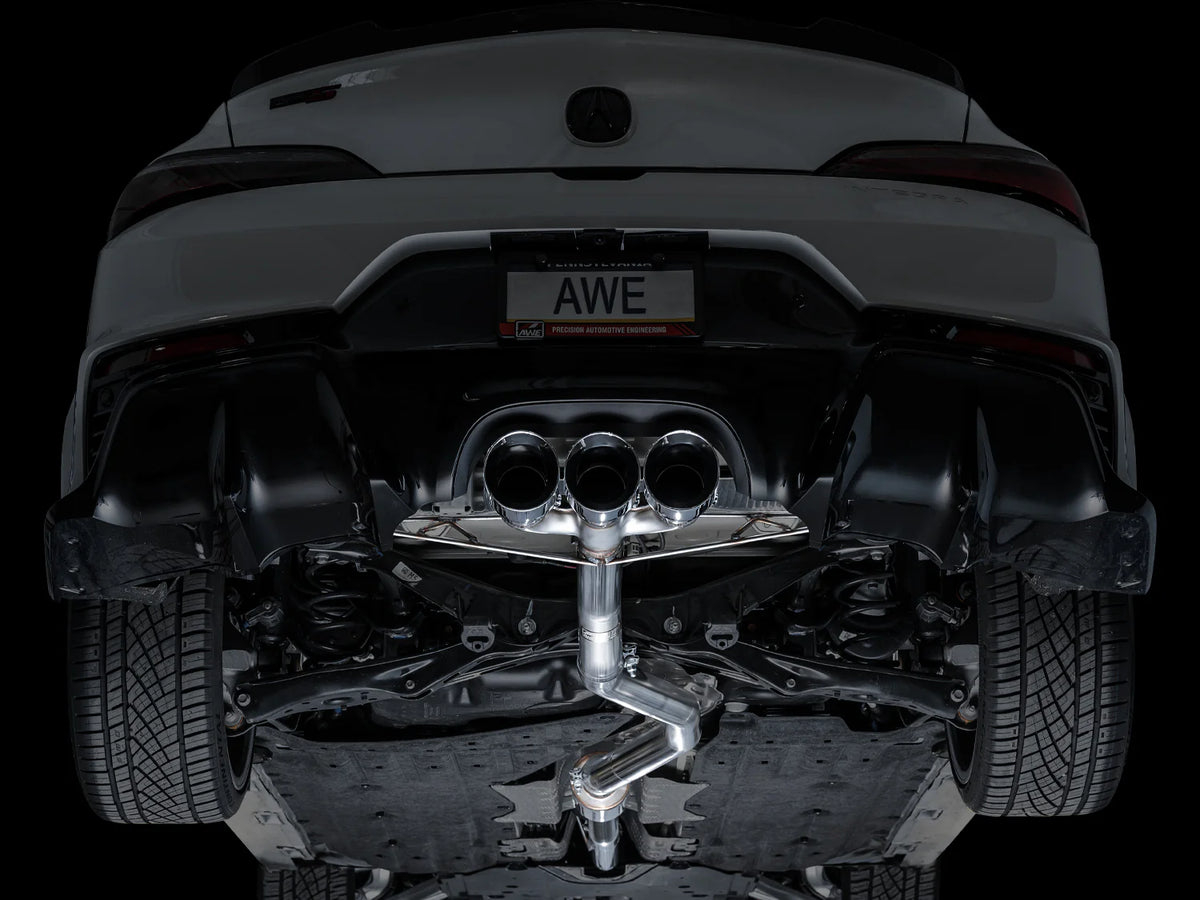 AWE Tuning 2024 Acura Integra Type S DE5 FWD Track Edition Exhaust w/ Triple Chrome Silver Tips - 3020-52335