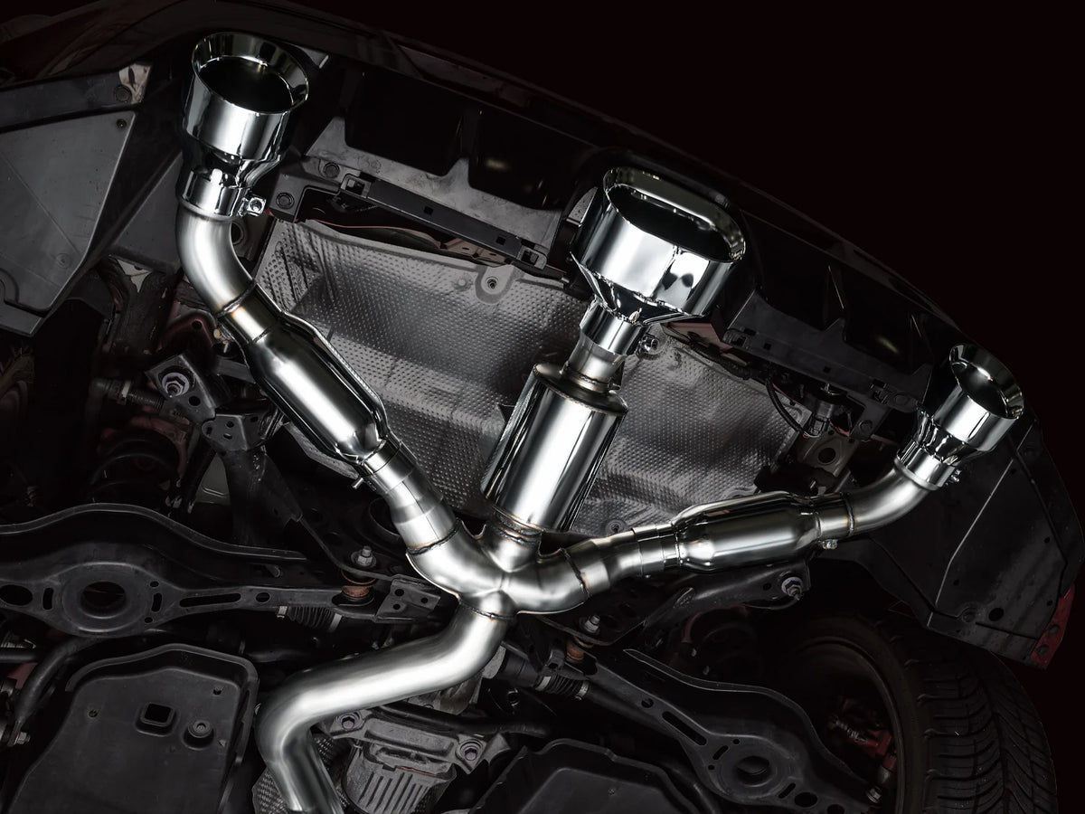 AWE 23-24 Toyota GR Corolla Track Edition Catback Exhaust - Chrome Silver Tips - 3020-52472