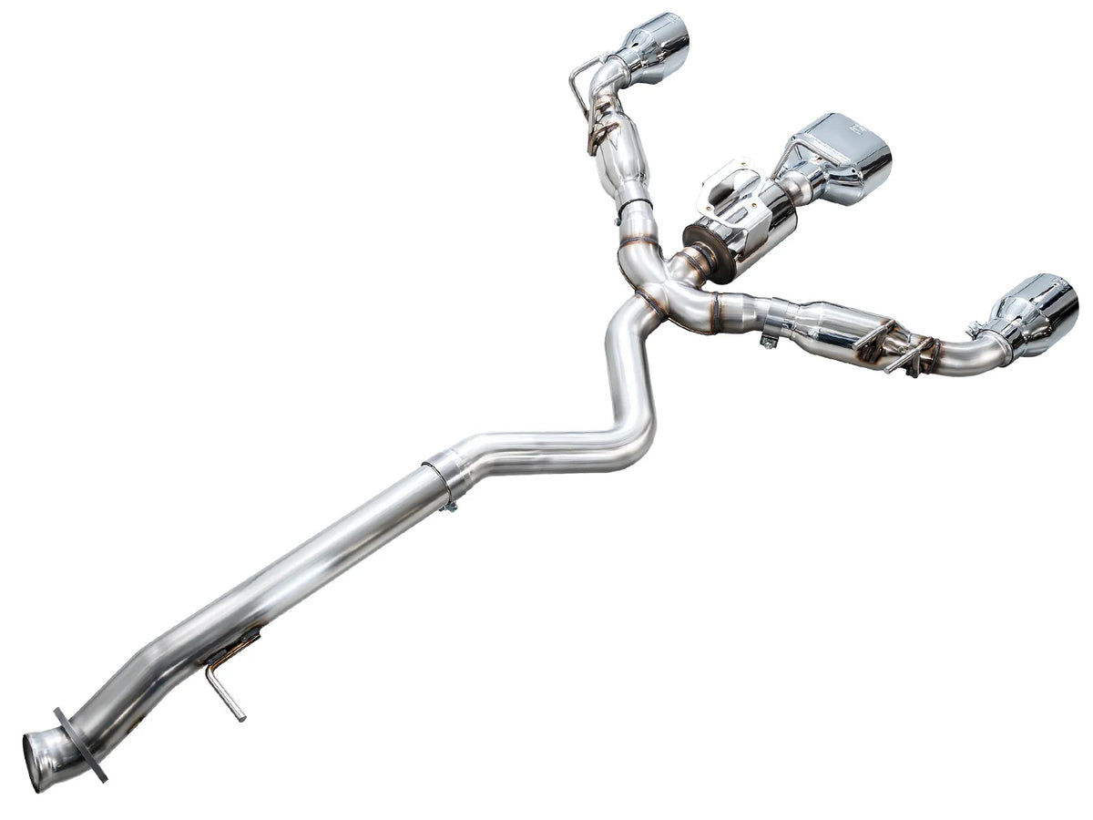 AWE 23-24 Toyota GR Corolla Track Edition Catback Exhaust - Chrome Silver Tips - 3020-52472