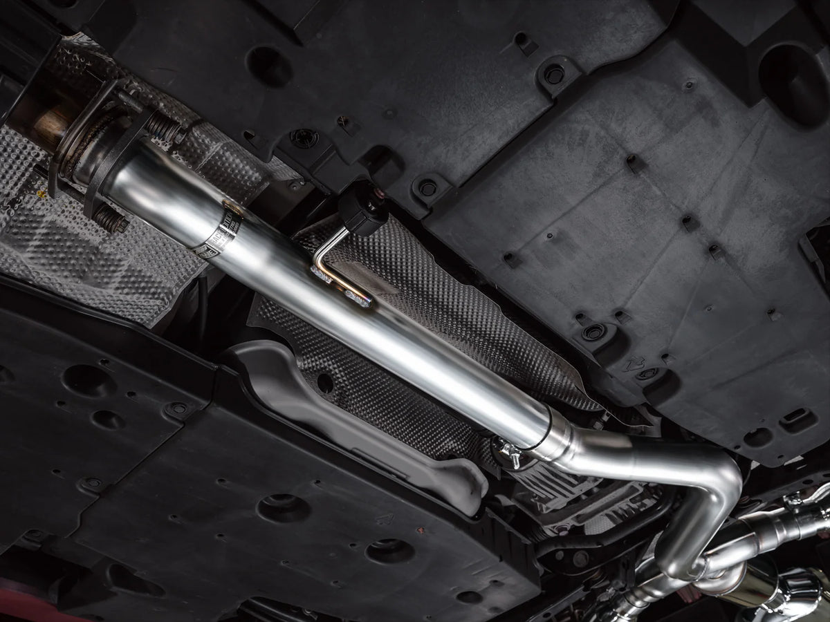 AWE 23-24 Toyota GR Corolla Track Edition Catback Exhaust - Chrome Silver Tips - 3020-52472