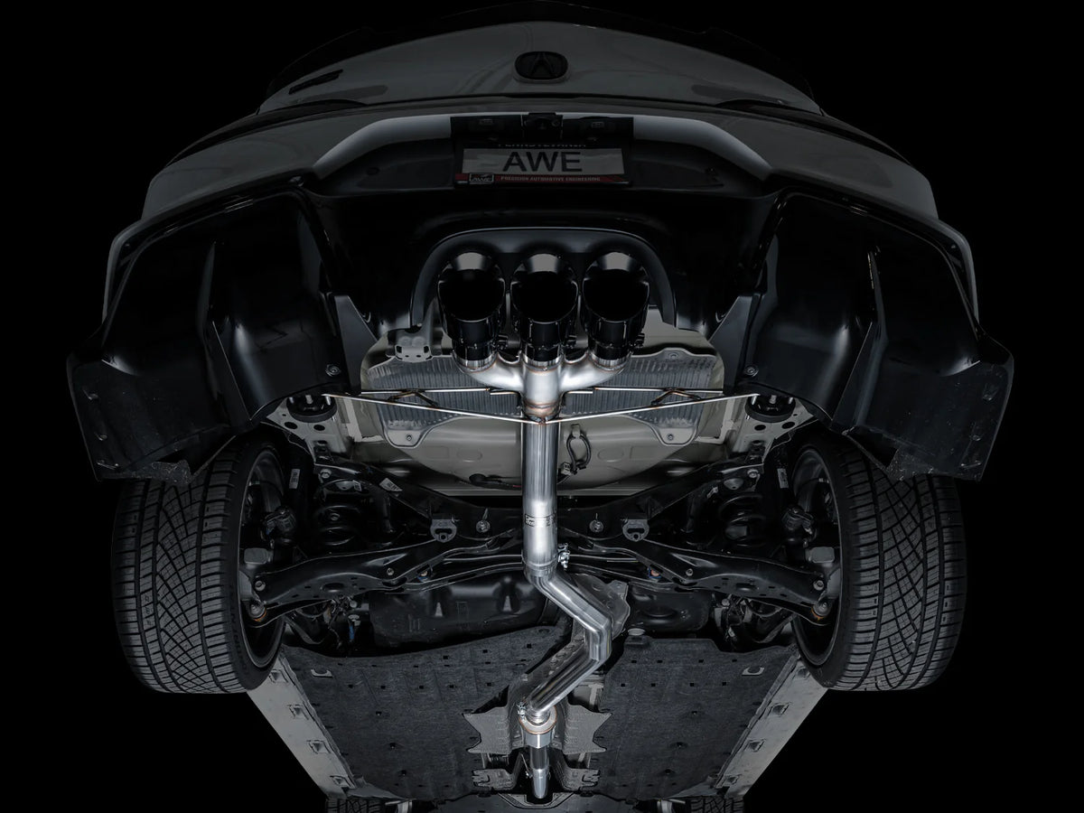 AWE Tuning 2024 Acura Integra Type S DE5 FWD Track Edition Exhaust w/ Triple Diamond Black Tips - 3020-53335