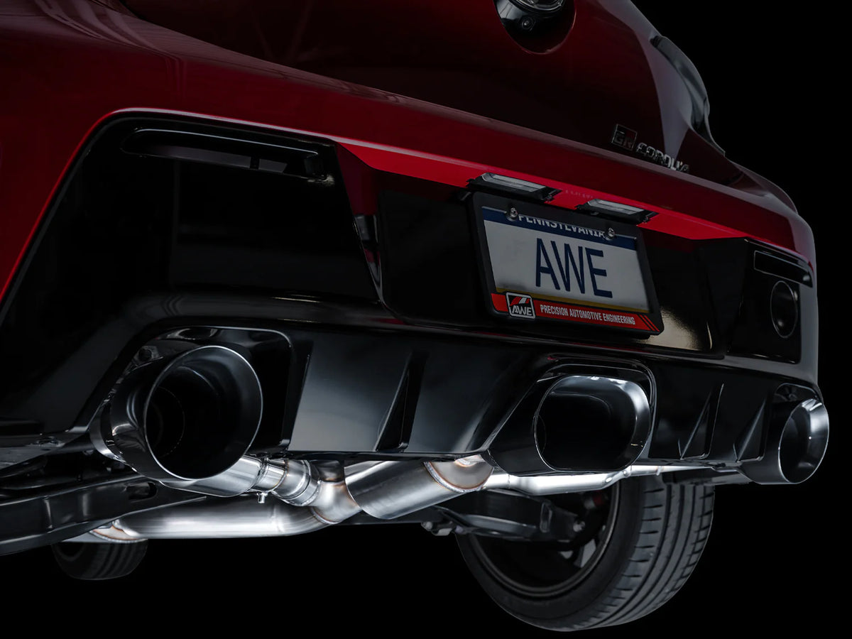 AWE Tuning 2023+ Toyota GR Corolla Touring Edition Exhaust - Diamond Black Tips - 3015-53472