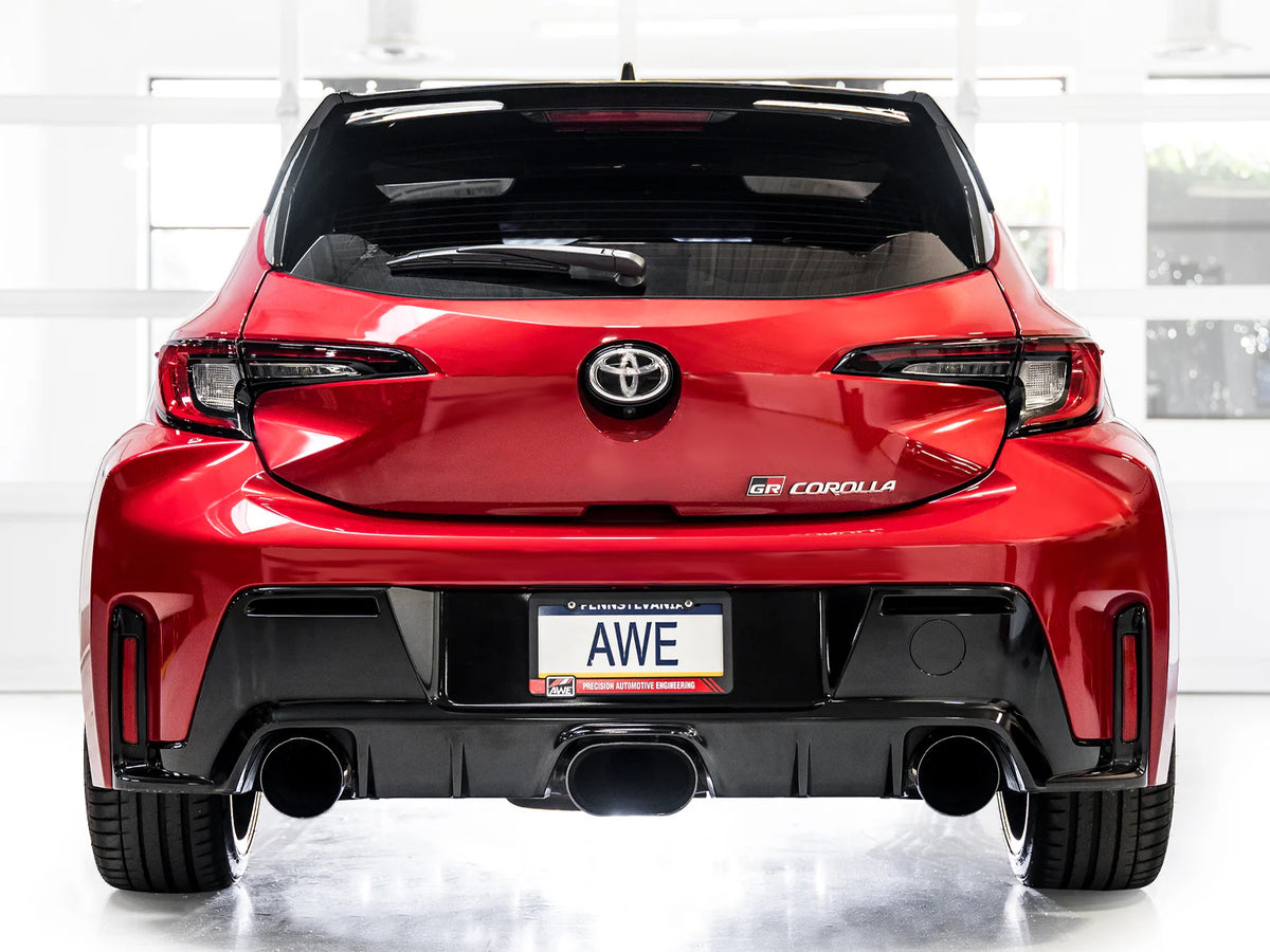 AWE Tuning 2023+ Toyota GR Corolla Track Edition Exhaust - Diamond Black Tips - 3020-53472