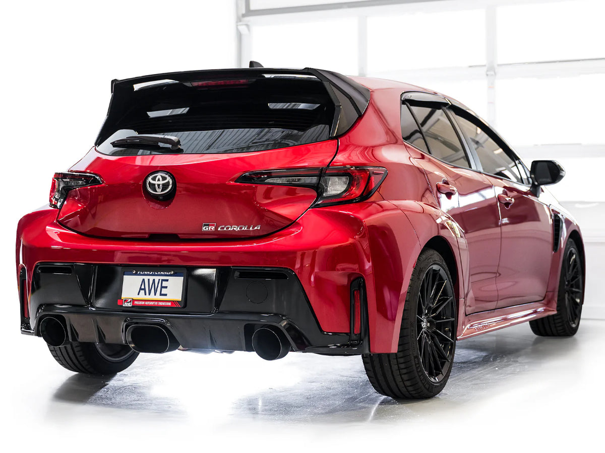 AWE Tuning 2023+ Toyota GR Corolla Track Edition Exhaust - Diamond Black Tips - 3020-53472