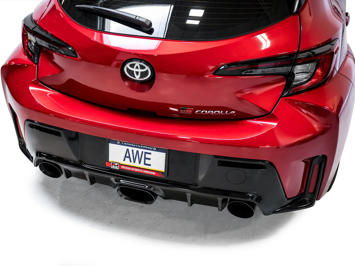 AWE Tuning 2023+ Toyota GR Corolla Track Edition Exhaust - Diamond Black Tips - 3020-53472