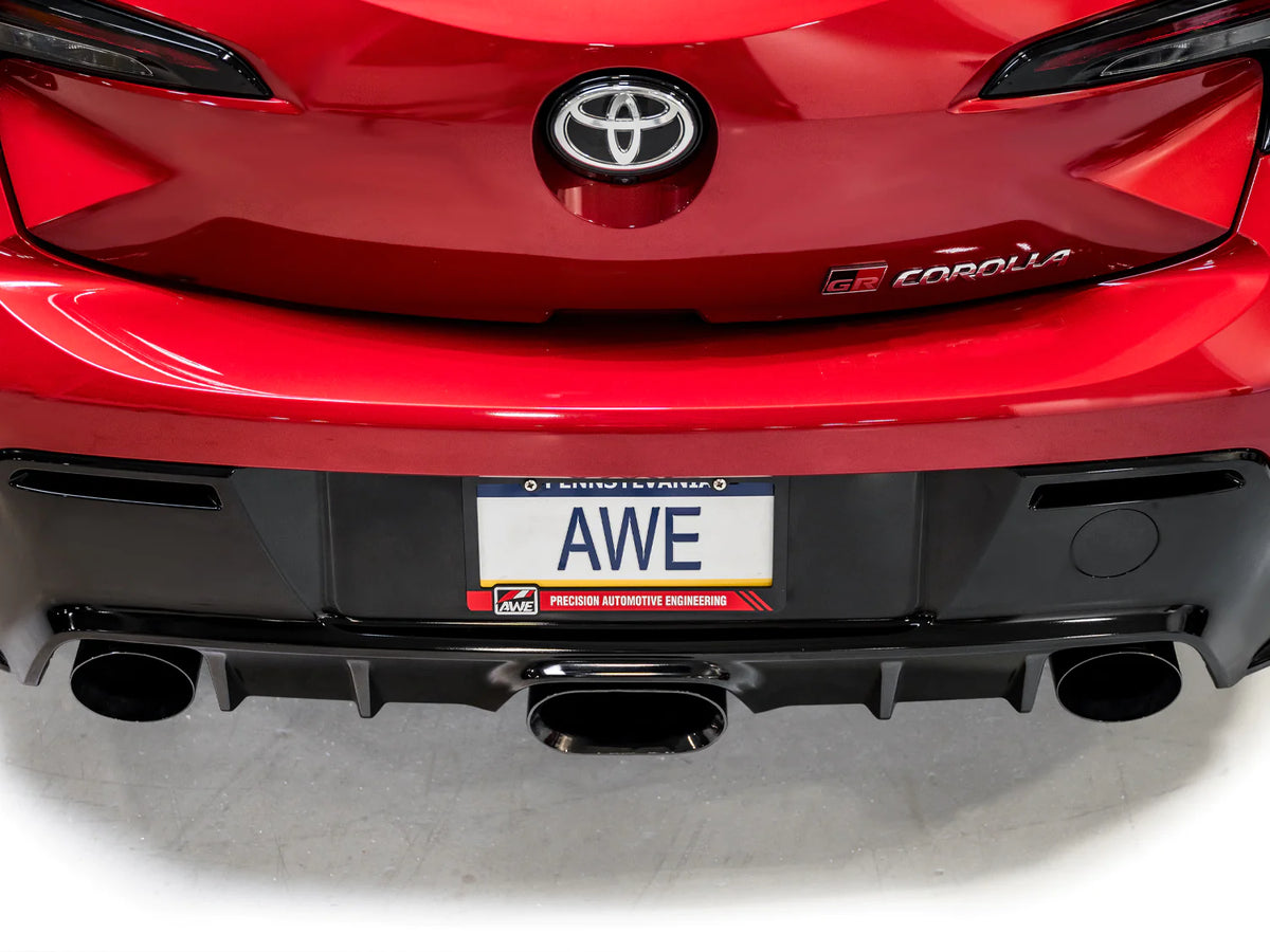 AWE Tuning 2023+ Toyota GR Corolla Track Edition Exhaust - Diamond Black Tips - 3020-53472