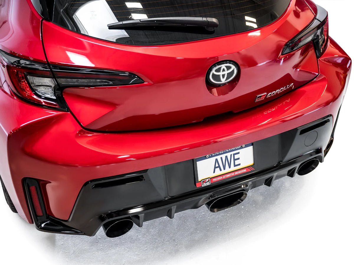 AWE Tuning 2023+ Toyota GR Corolla Track Edition Exhaust - Diamond Black Tips - 3020-53472