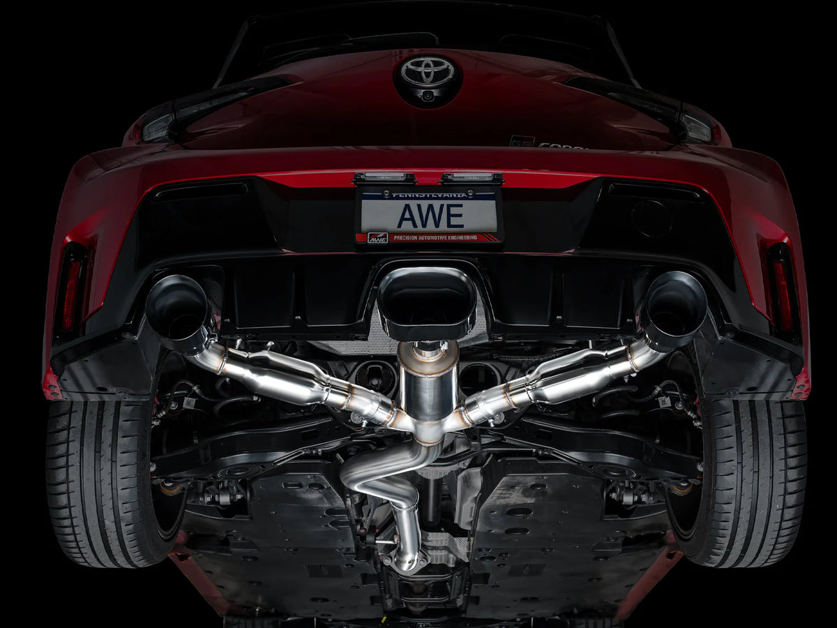 AWE Tuning 2023+ Toyota GR Corolla Track Edition Exhaust - Diamond Black Tips - 3020-53472