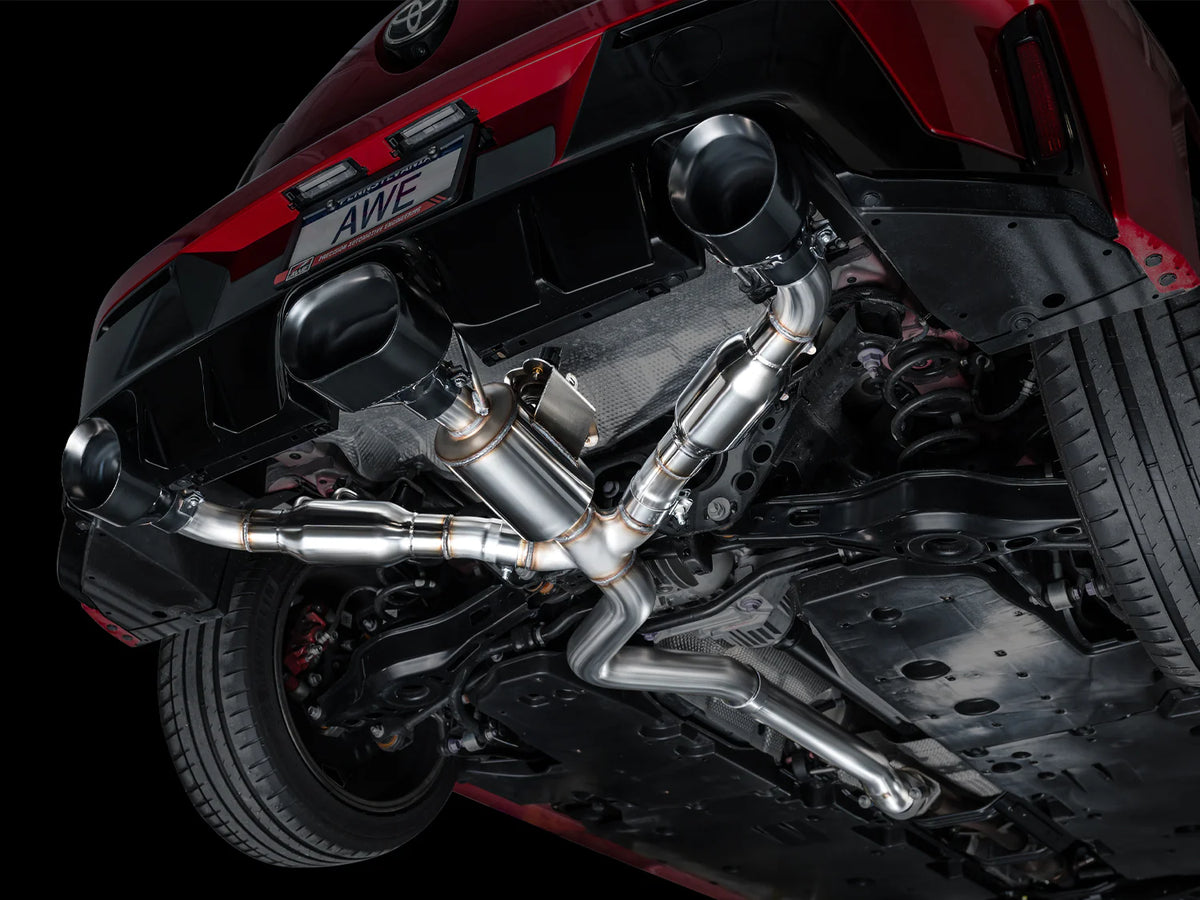 AWE Tuning 2023+ Toyota GR Corolla Track Edition Exhaust - Diamond Black Tips - 3020-53472