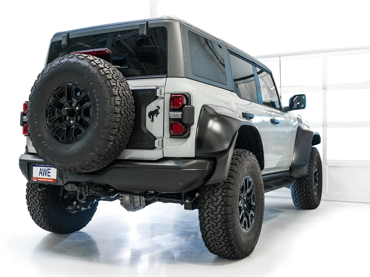 AWE Tuning 22-24 Ford Bronco Raptor 4WD Dual BashGuards Cat-Back SwitchPath Exhaust (No Tips) - 3025-31327