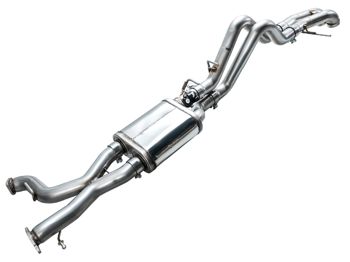 AWE Tuning 22-24 Ford Bronco Raptor 4WD Dual BashGuards Cat-Back SwitchPath Exhaust (No Tips) - 3025-31327