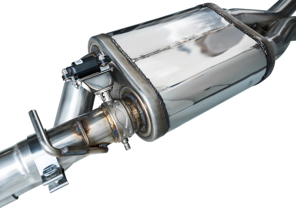 AWE Tuning 22-24 Ford Bronco Raptor 4WD Dual BashGuards Cat-Back SwitchPath Exhaust (No Tips) - 3025-31327
