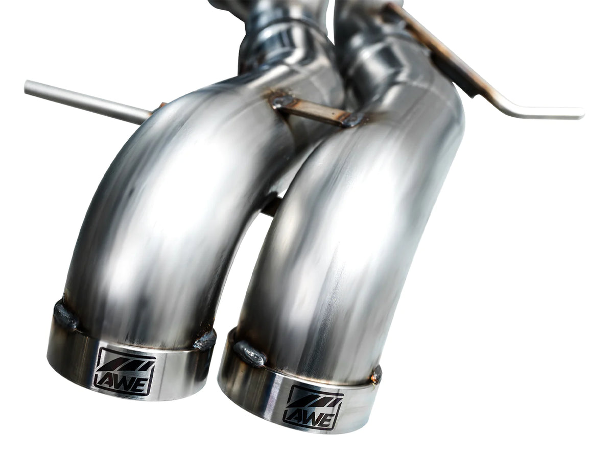 AWE Tuning 22-24 Ford Bronco Raptor 4WD Dual BashGuards Cat-Back SwitchPath Exhaust (No Tips) - 3025-31327