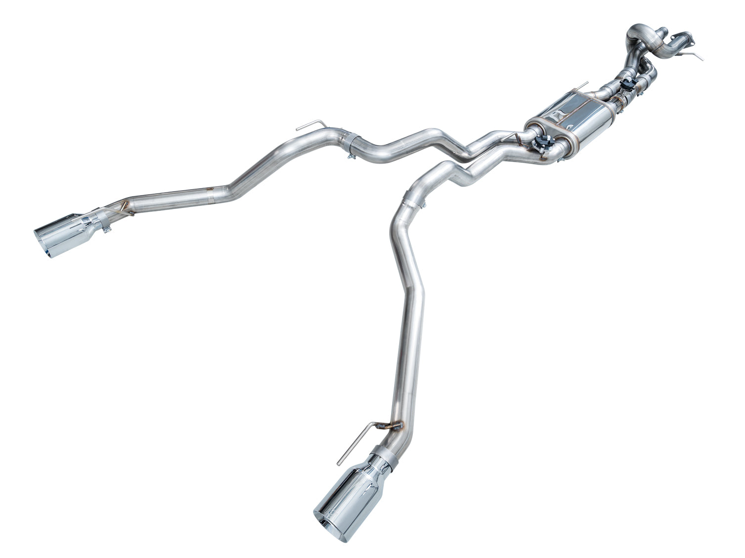 AWE SwitchPath Exhaust Ford Ranger Raptor Chrome Silver Tips 3025-32306