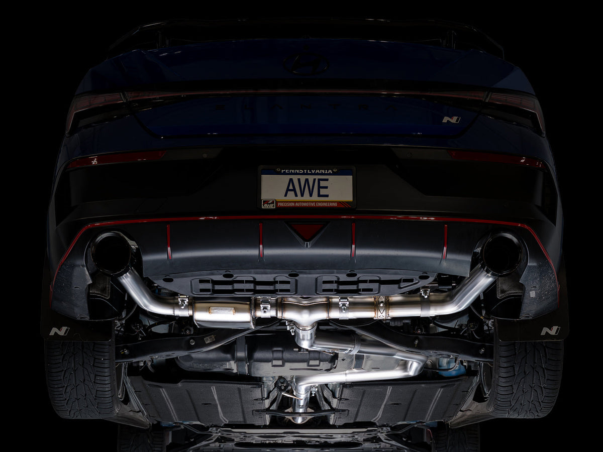 AWE 22-26 Hyundai Elantra N SwitchPath Cat-Back Exhaust - Diamond Black Tips - 3025-33237