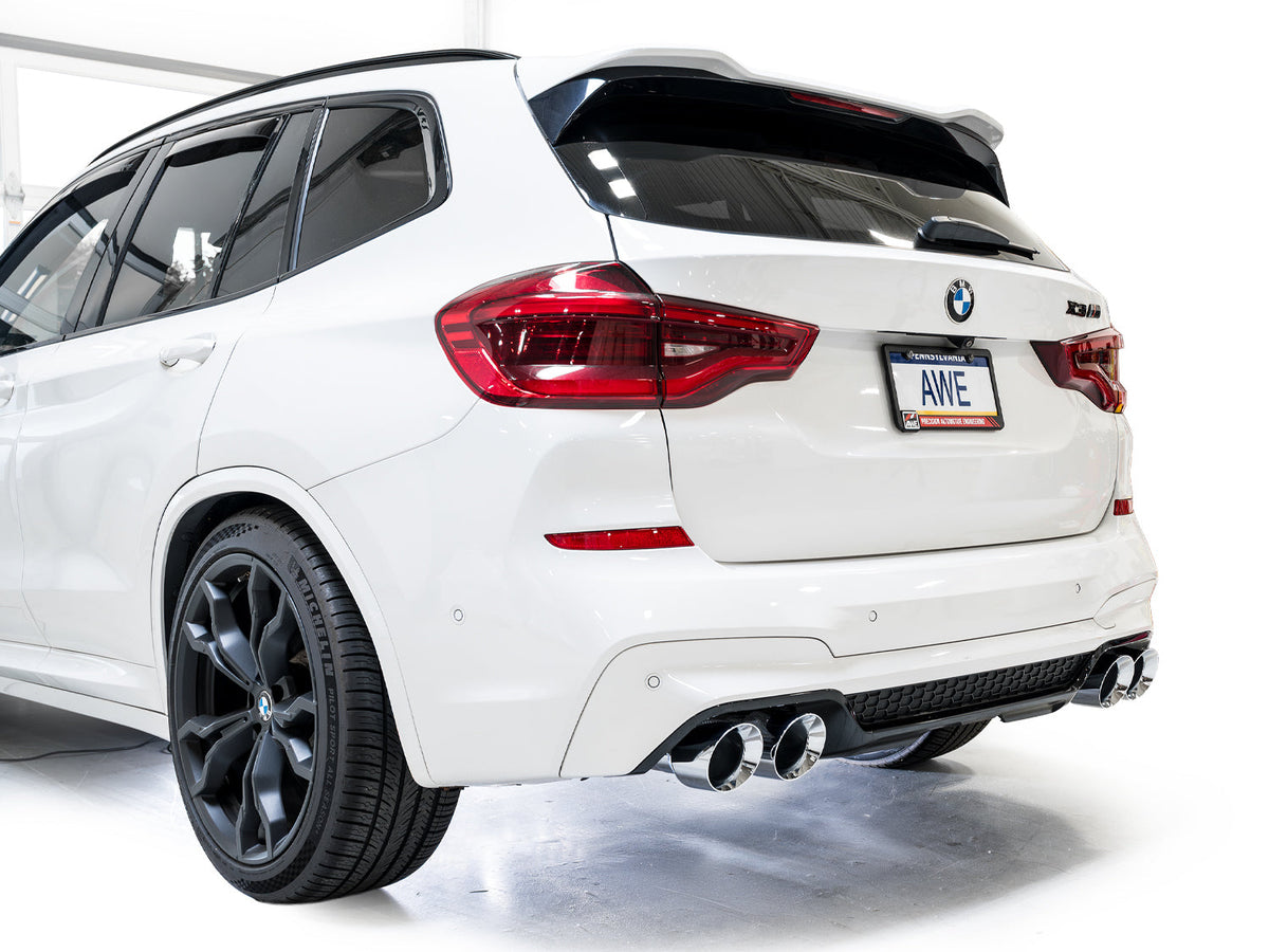 AWE Tuning 20-25 BMW X3 M/M Comp (F97) AWD SwitchPath Axle-back Exhaust - Chrome Silver Tips - 3025-42301